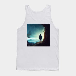 Strong alone woman goes adventure Tank Top